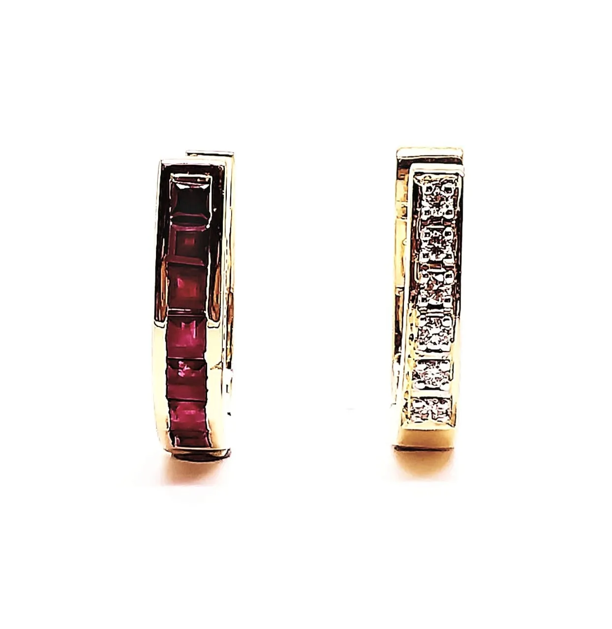 Reversable Ruby And Diamond Earring Ad No.1096