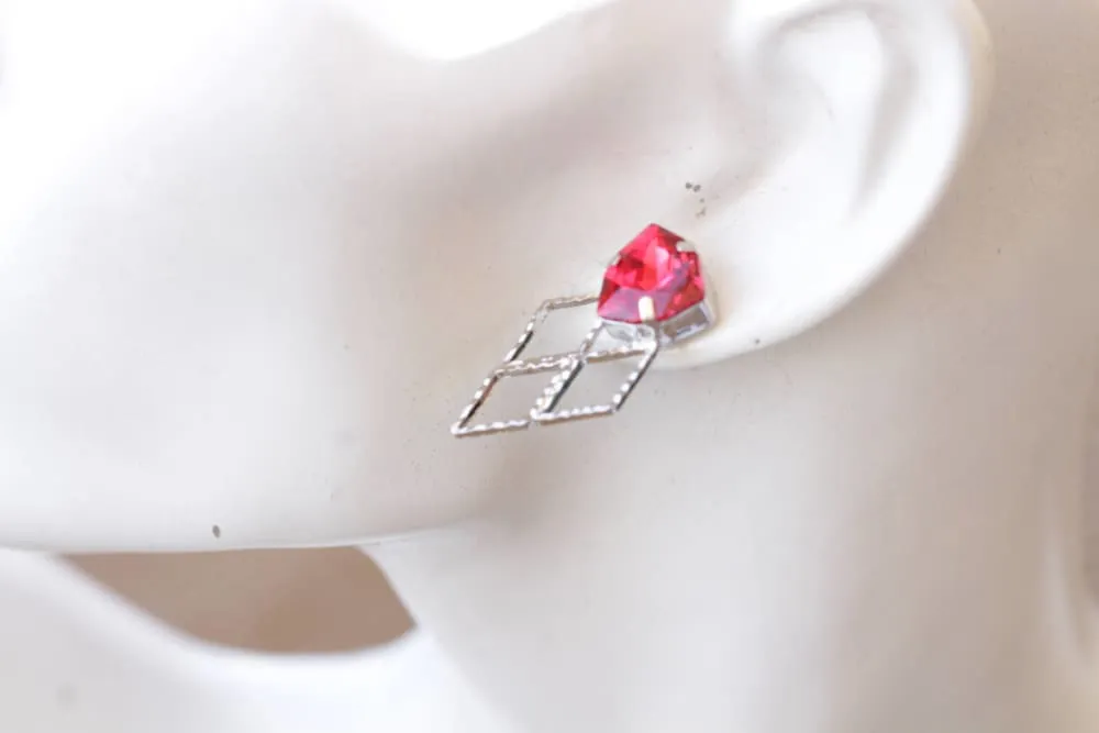 RUBY BRIDAL EARRINGS