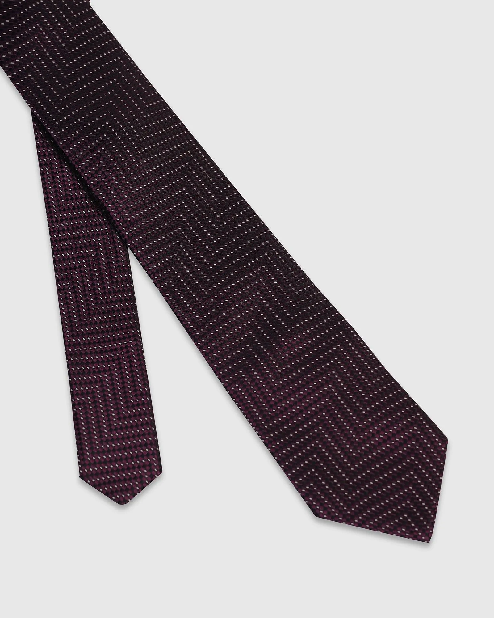 Silk Dark Purple Printed Tie - Valdimir