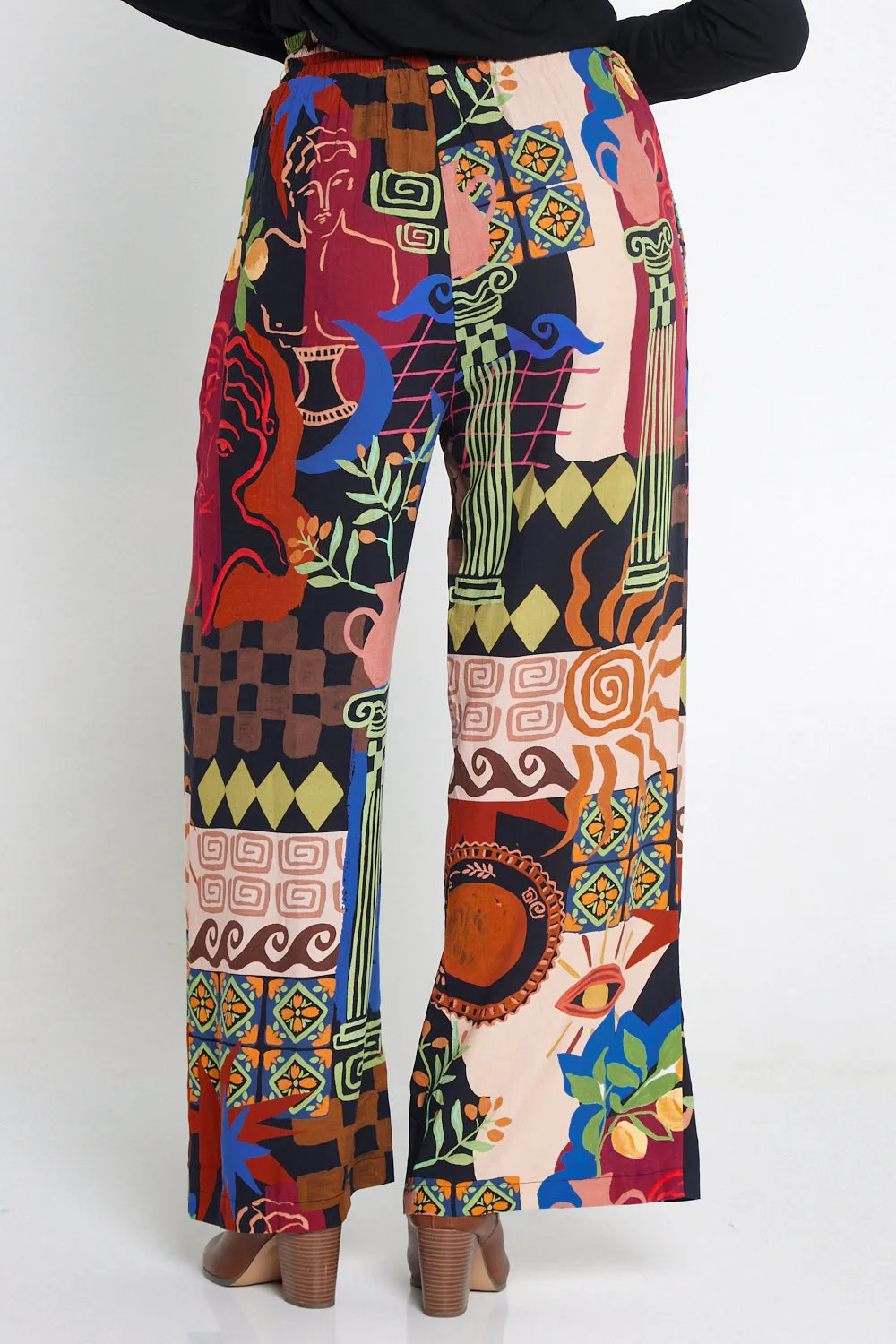 Silva Wide Leg Pants - Colosseum Collage