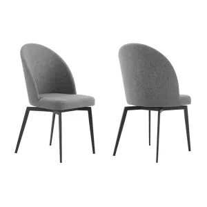 Sunny - Swivel Dining Room Chairs (Set of 2) - Gray / Metal