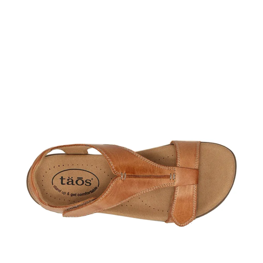 Taos Women's The Show Leather Sandal (Caramel)