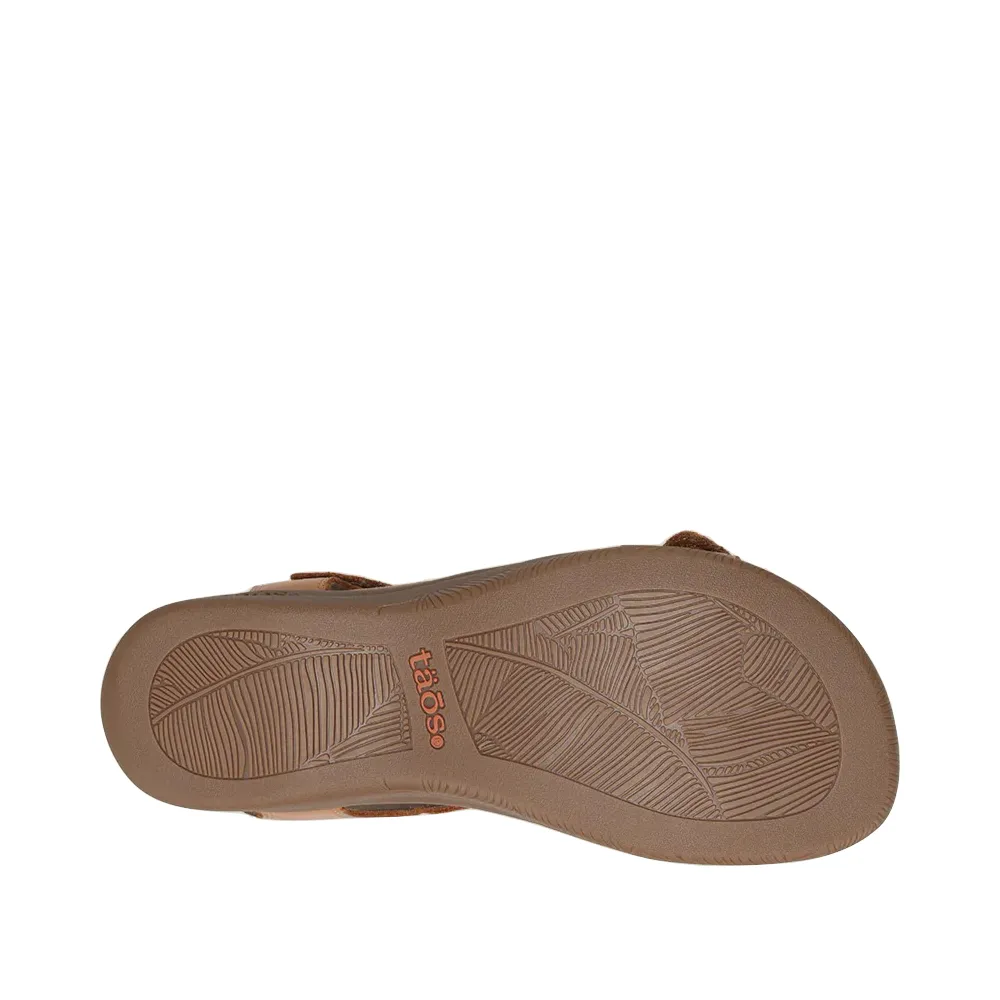 Taos Women's The Show Leather Sandal (Caramel)