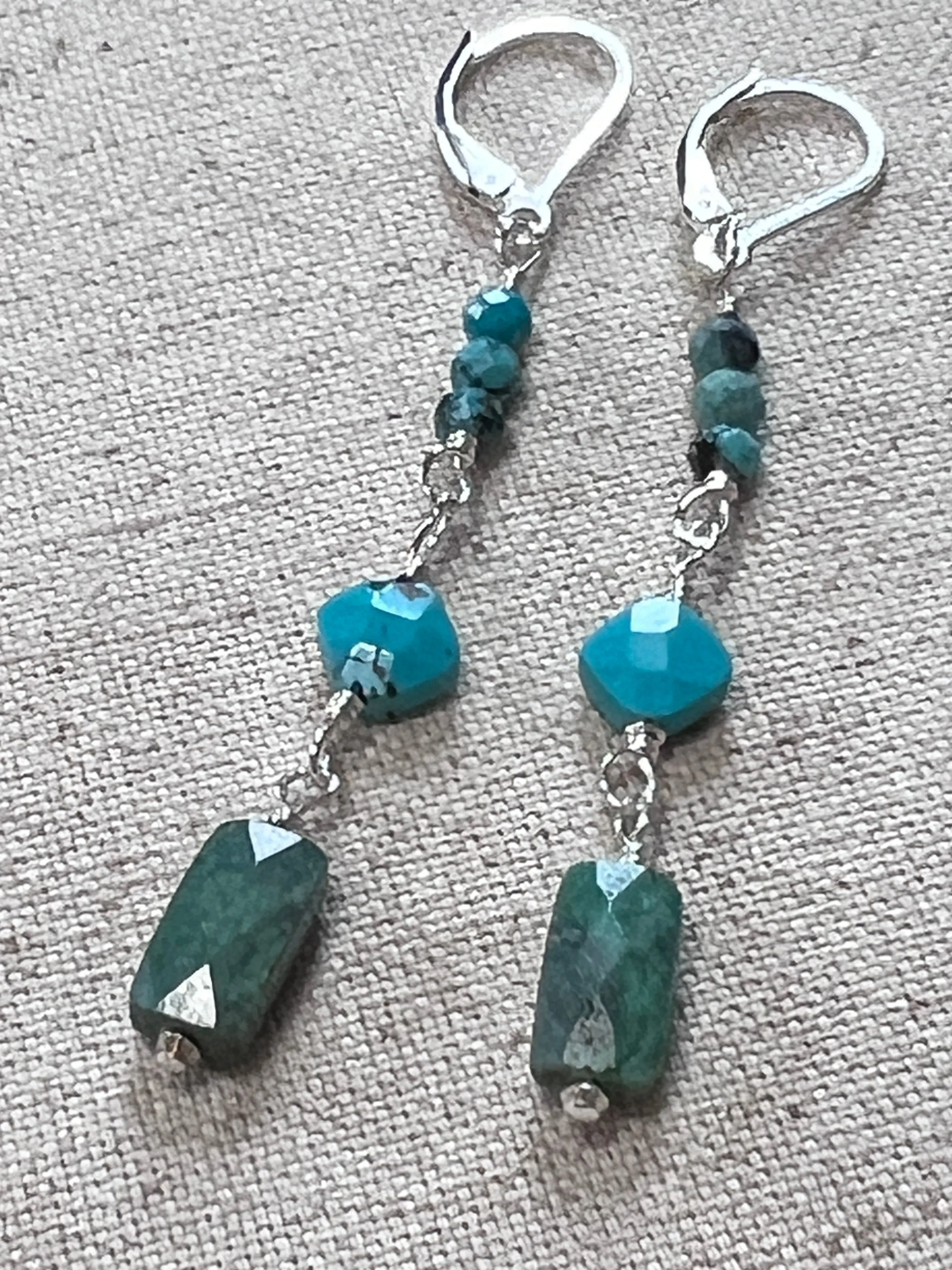 Triple Turquoise Earrings