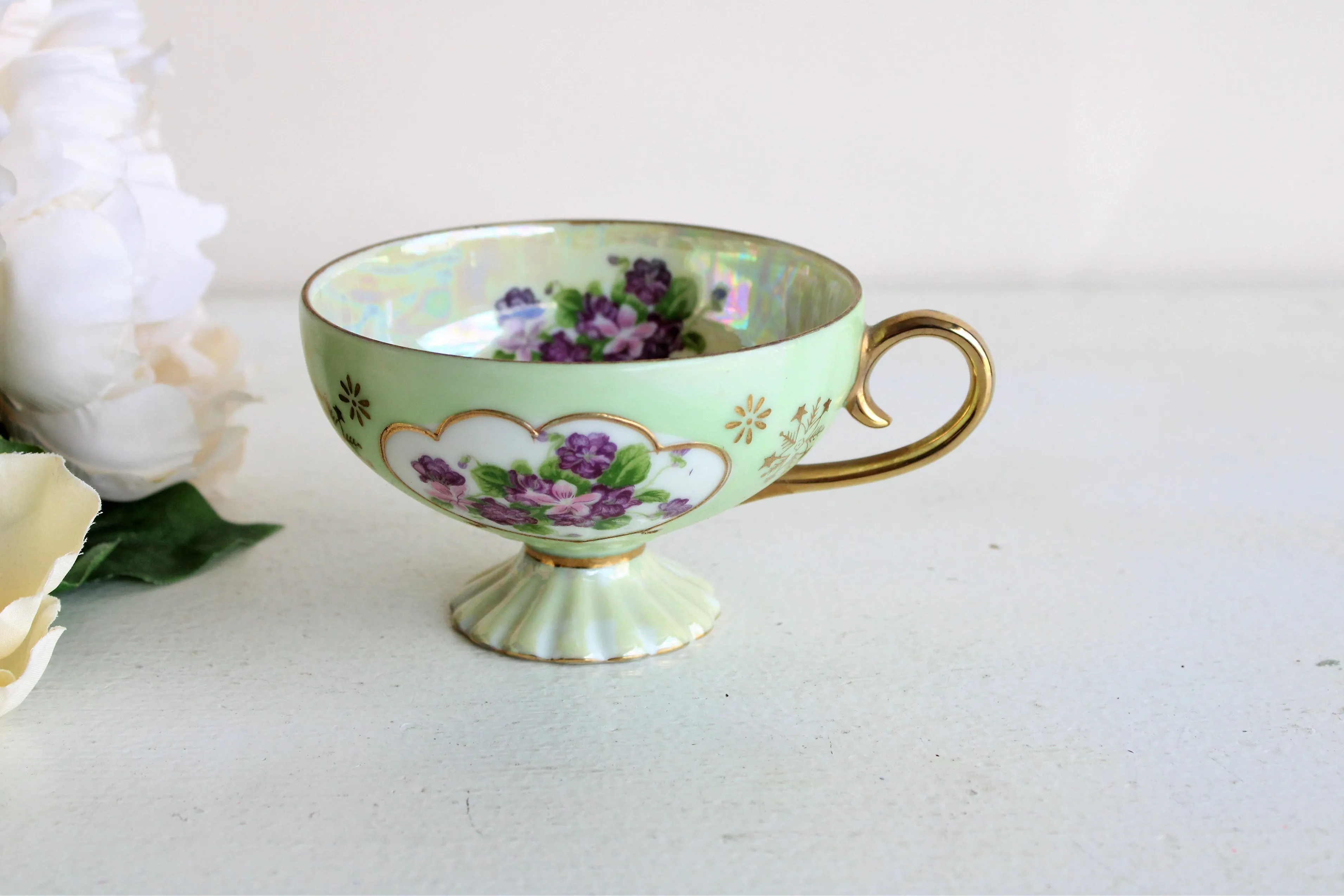 Vintage 1950s Lefton Violet Tea Cup