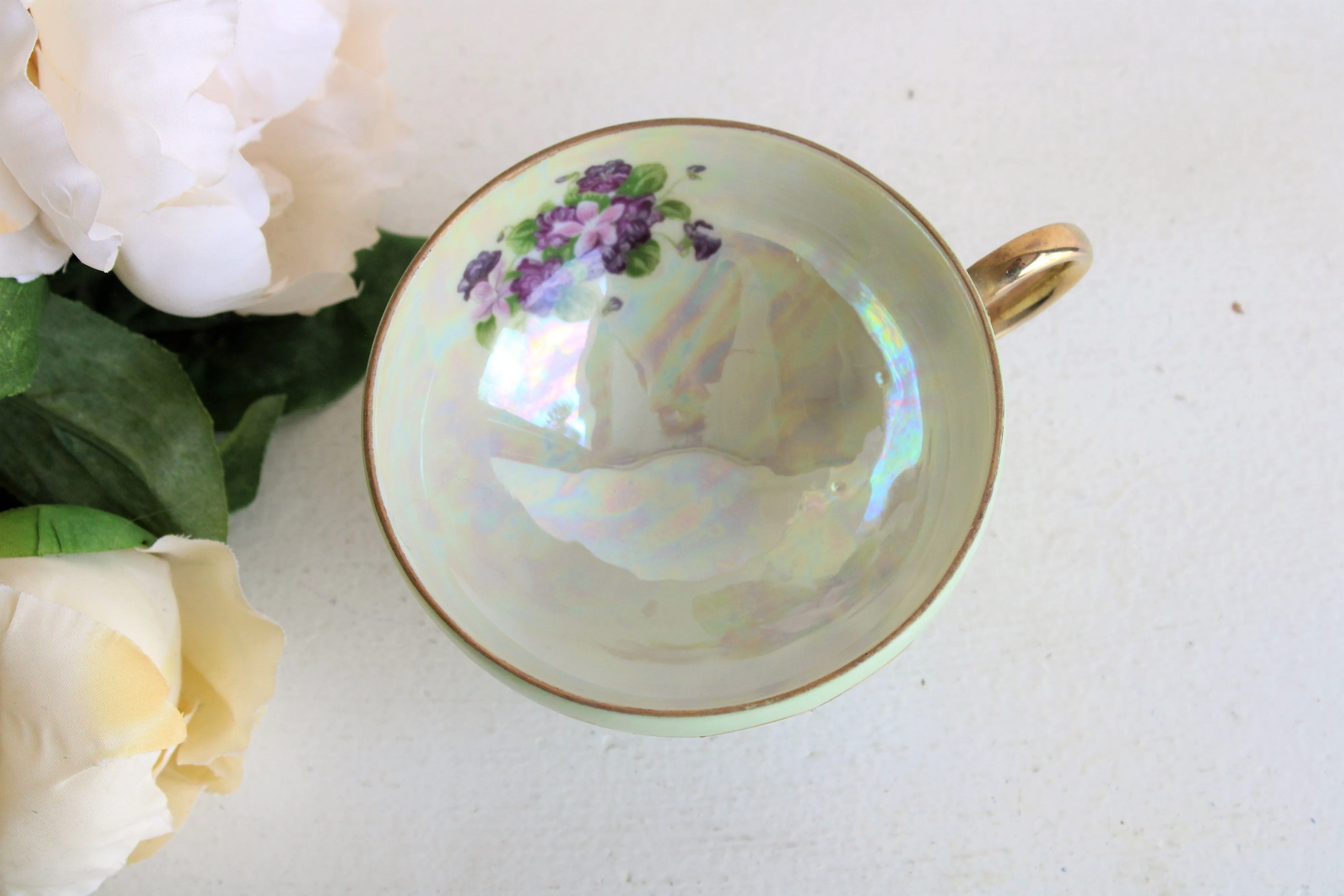 Vintage 1950s Lefton Violet Tea Cup