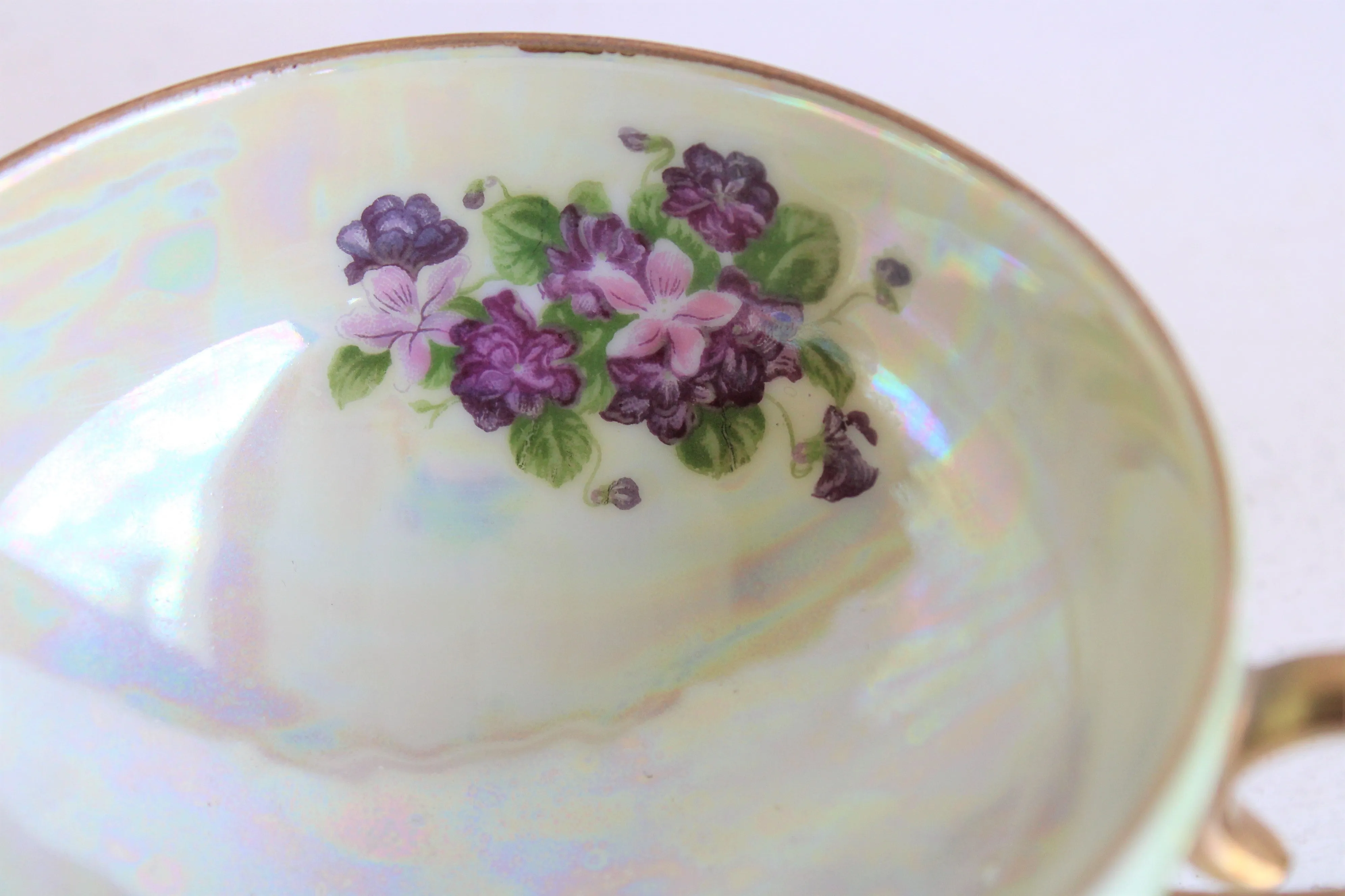 Vintage 1950s Lefton Violet Tea Cup