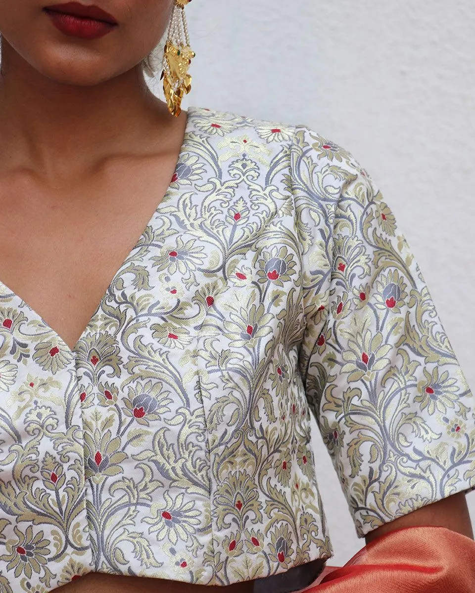 Zarin Khimkab Brocade Blouse - Nargiz